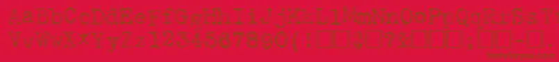 HartingPlain Font – Brown Fonts on Red Background
