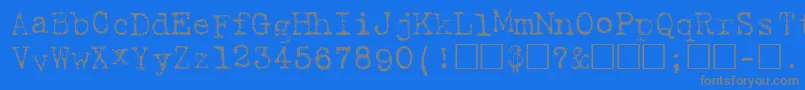 HartingPlain-fontti – harmaat kirjasimet sinisellä taustalla