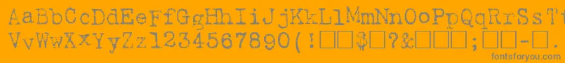 HartingPlain-fontti – harmaat kirjasimet oranssilla taustalla