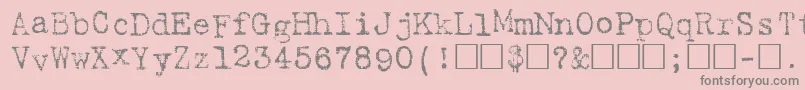 HartingPlain-fontti – harmaat kirjasimet vaaleanpunaisella taustalla