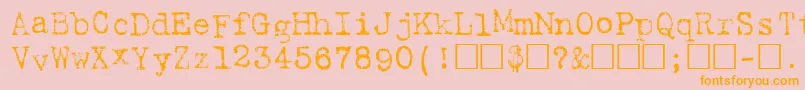 Шрифт HartingPlain – оранжевые шрифты на розовом фоне