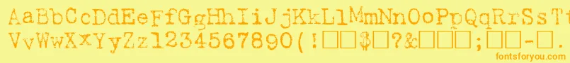Шрифт HartingPlain – оранжевые шрифты на жёлтом фоне