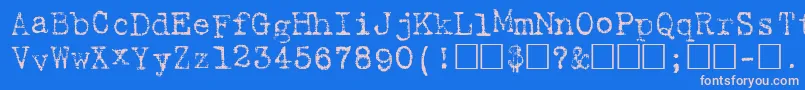HartingPlain Font – Pink Fonts on Blue Background