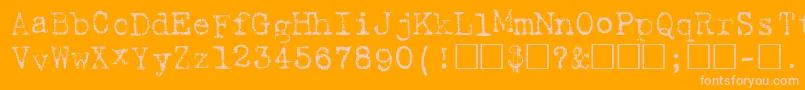 HartingPlain-Schriftart – Rosa Schriften auf orangefarbenem Hintergrund