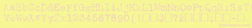 HartingPlain-Schriftart – Rosa Schriften auf gelbem Hintergrund