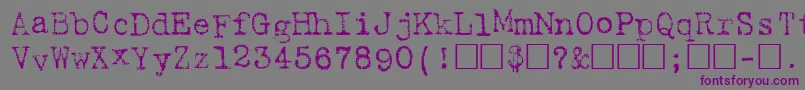 HartingPlain-fontti – violetit fontit harmaalla taustalla