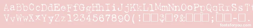 HartingPlain-fontti – valkoiset fontit vaaleanpunaisella taustalla