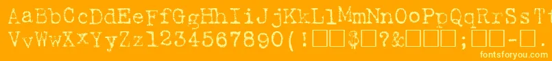 HartingPlain-fontti – keltaiset fontit oranssilla taustalla