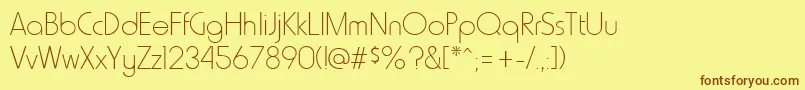 fuente HammerthinRegular – Fuentes Marrones Sobre Fondo Amarillo
