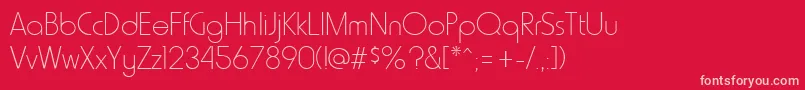 Czcionka HammerthinRegular – różowe czcionki na czerwonym tle