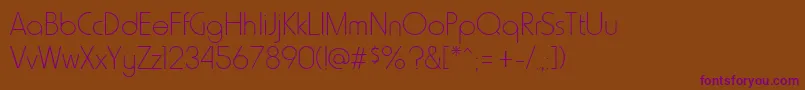 fuente HammerthinRegular – Fuentes Moradas Sobre Fondo Marrón