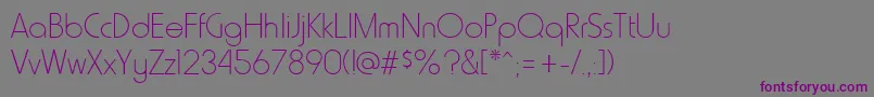 HammerthinRegular Font – Purple Fonts on Gray Background