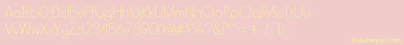 HammerthinRegular Font – Yellow Fonts on Pink Background
