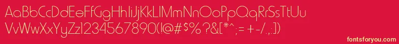 HammerthinRegular Font – Yellow Fonts on Red Background