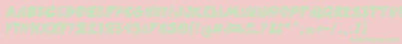 DfGameover Font – Green Fonts on Pink Background