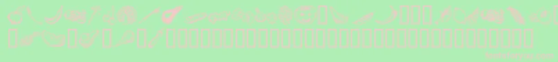 VeggiTerra Font – Pink Fonts on Green Background