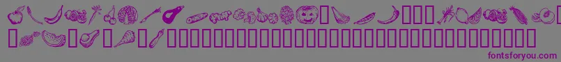 VeggiTerra Font – Purple Fonts on Gray Background