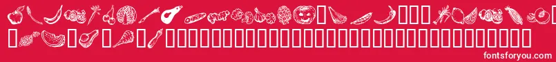 VeggiTerra Font – White Fonts on Red Background