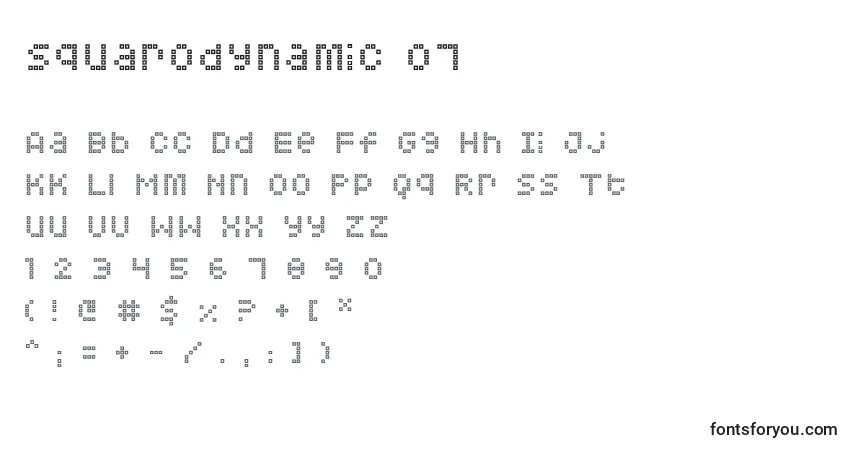 Шрифт Squarodynamic 07 – алфавит, цифры, специальные символы