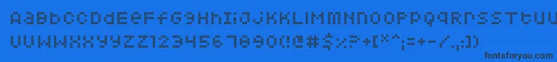 Squarodynamic 07 Font – Black Fonts on Blue Background