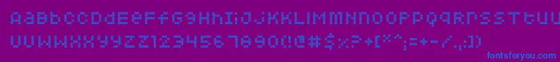 Squarodynamic 07 Font – Blue Fonts on Purple Background