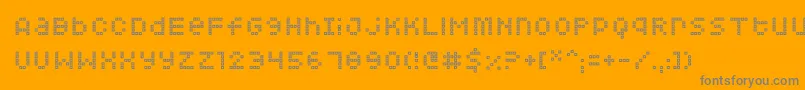 Squarodynamic 07 Font – Gray Fonts on Orange Background