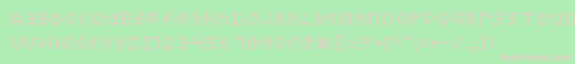 フォントSquarodynamic 07 – 緑の背景にピンクのフォント