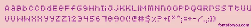 Squarodynamic 07 Font – Purple Fonts on Pink Background