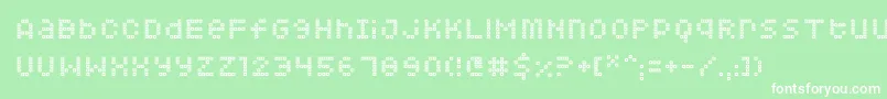 Squarodynamic 07 Font – White Fonts on Green Background