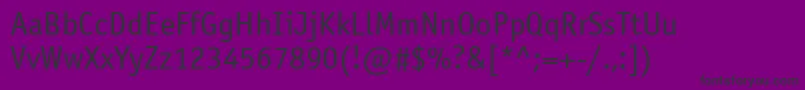 Шрифт Officinasansisoctt – чёрные шрифты на фиолетовом фоне