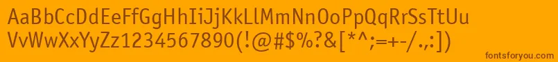Officinasansisoctt Font – Brown Fonts on Orange Background