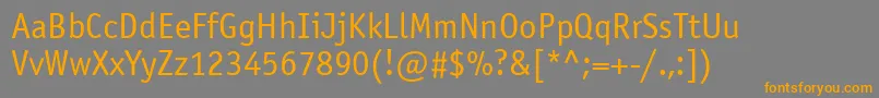 Officinasansisoctt Font – Orange Fonts on Gray Background