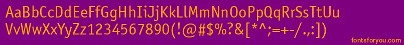 Officinasansisoctt Font – Orange Fonts on Purple Background