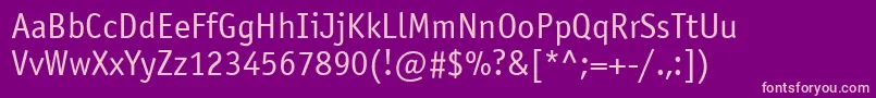 Officinasansisoctt Font – Pink Fonts on Purple Background