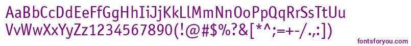 Officinasansisoctt Font – Purple Fonts on White Background