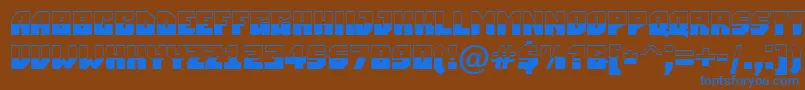 ASimplerbw Font – Blue Fonts on Brown Background