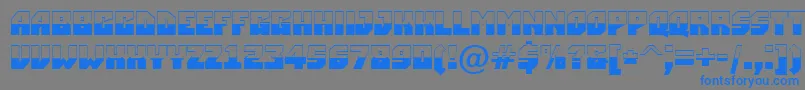 ASimplerbw-Schriftart – Blaue Schriften auf grauem Hintergrund