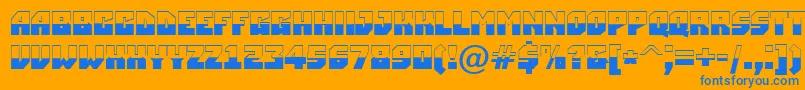 ASimplerbw Font – Blue Fonts on Orange Background