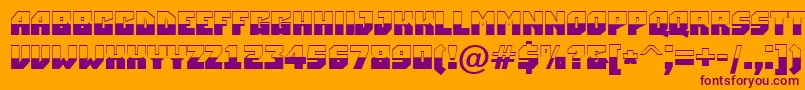 ASimplerbw Font – Purple Fonts on Orange Background