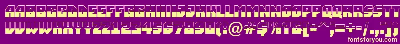 ASimplerbw Font – Yellow Fonts on Purple Background