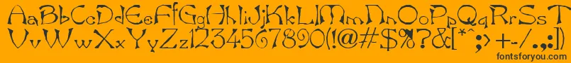 Шрифт Bard.Kz – чёрные шрифты на оранжевом фоне