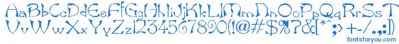 Bard.Kz Font – Blue Fonts on White Background