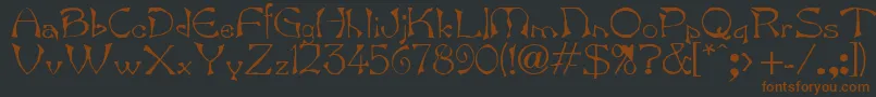 Bard.Kz-fontti – ruskeat fontit mustalla taustalla