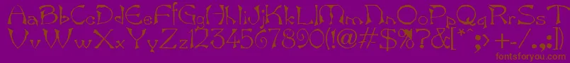 Bard.Kz-fontti – ruskeat fontit violetilla taustalla