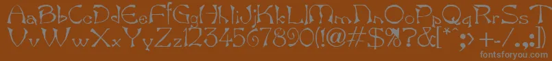Bard.Kz-Schriftart – Graue Schriften auf braunem Hintergrund