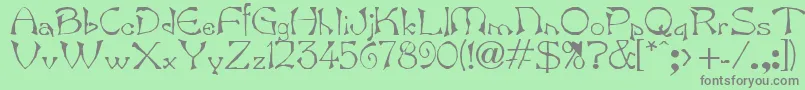Bard.Kz-Schriftart – Graue Schriften auf grünem Hintergrund