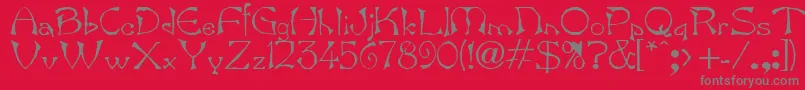 Bard.Kz-Schriftart – Graue Schriften auf rotem Hintergrund