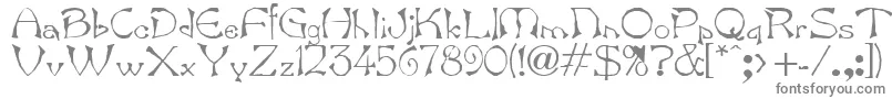 フォントBard.Kz – 白い背景に灰色の文字