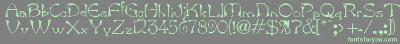 Bard.Kz-fontti – vihreät fontit harmaalla taustalla