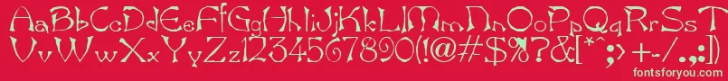 Bard.Kz-fontti – vihreät fontit punaisella taustalla